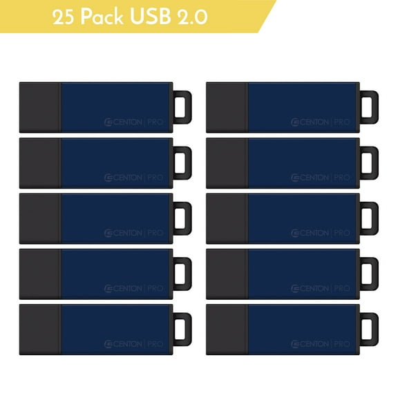 Centon ValuePack USB 2.0 Datastick Pro2 (Blue), 4GB 25 Pack