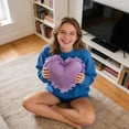 thumbnail image 2 of Heart Shaped Pillows Valentine's Day Home Decor Ruffle Throw Pillows Red Pink White Soft Cotton Cushions Love Heart Romantic Gift for Her Sofa Bed Chair House Decorations, 2 of 5