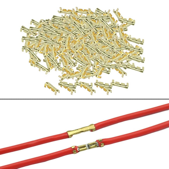 Compact Car Brass Terminals Small connect quickly Wire Terminal Electrical Connector Docking Connector Wiring Line Tool 200Pcs