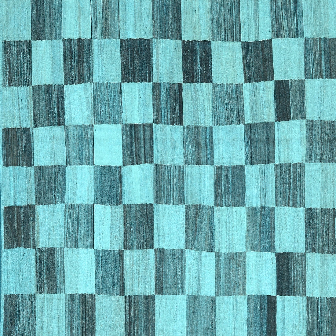 Ahgly Company Indoor Square Checkered Light Blue Modern Area Rugs, 6 ...