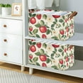 thumbnail image 2 of Yayeee Foldable Storage Basket for Shelves with Handles Waterproof Cloth Bins, Apple Leaves Pattern, 2 of 7