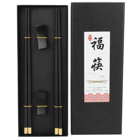 

Household Chopsticks Easy To Use Chopsticks For Business Partners Customers 2 Pair With Chopstick Holder