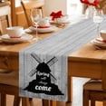 thumbnail image 5 of Farmhouse Black Windmill Table Runner 90 Inches, Spring Will Always Come Wood Grain Bed Runner Dresser Scarves Tabletop for Indoor Outdoor Parties/Ceremony/Banquet, 13" x 90", 5 of 9