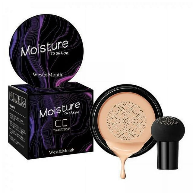 4xMushroom Head Air Cushion Cc Crema Base Para Mujeres Nias Natural