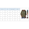 thumbnail image 4 of Yuemengxuan Women Fashionable Pullover, Solid Color Round Collar Three-quarter Sleeves Tops, 4 of 4