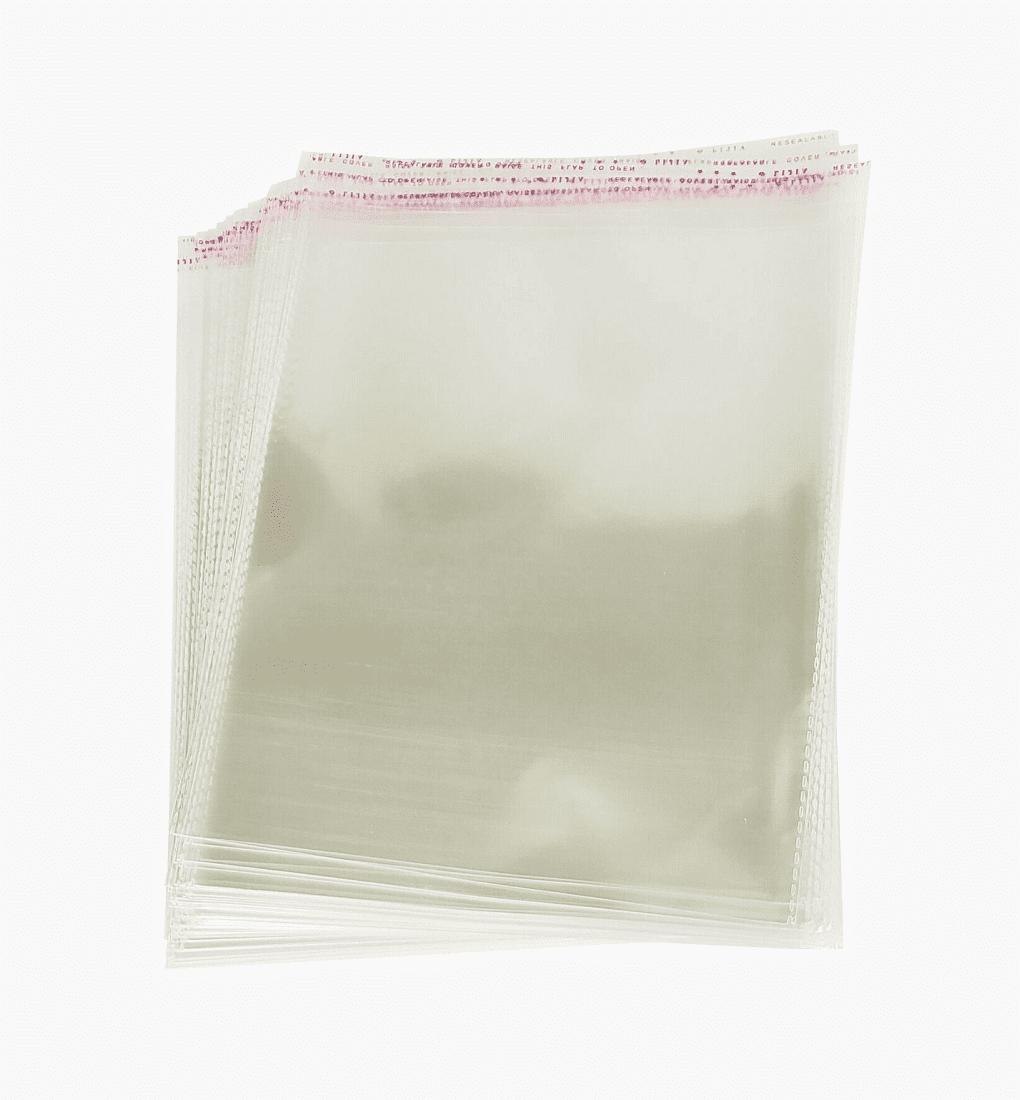 100X Plastic Clear Transparent OPP Self Adhesive Seal Reseal Bag K6R3 