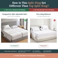 thumbnail image 2 of California Design Den Split King Sheet Set - 800 Thread Count Sateen, 100% Cotton Sateen Durable Sheets with Deep Pockets - Blue (Grey Tone), 2 of 9