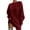 Wine Red, variant on Gkeoshab Fall Sweaters for Women Women's Oversized Sweaters 2026 Fall Outfits Trendy Crewneck Knit Fashion Pullover Tops Beige L
