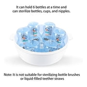 Microwave Steam Sterilizer for Baby Bottles - High-Temperature Resistant Baby Bottle Cleaner with Safety Handles, Reusable Home Sterilizing System