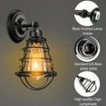thumbnail image 6 of Pynsseu Industrial 2-Light Black Wall Sconces (2 Count), 6 of 8