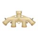 thumbnail image 1 of BrassGardenHoseFaucetAdapterJointConnectorG3/44WayHoseSplitter, 1 of 5