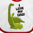 thumbnail image 4 of Inktastic I Love My Dad with Baby and Daddy Brontosauruses Boys or Girls Baby Bib, 4 of 4