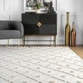 thumbnail image 3 of nuLOOM Jinny Trellis Wool Area Rug, 5' x 8', Ivory, 3 of 10