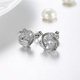 thumbnail image 2 of Pendientes de botón con circonitas y personalidad - Plata | Código de modelo 3907 Plata, 2 of 2
