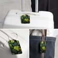 thumbnail image 6 of Square PU Leather 2 Pack Travel Tag - Bag Tag - Suitcase Tag with Privacy Cover and Stainless Steel Ring - Suitable for Travel, Backpack, and Handbag Tropical Leaves, 6 of 7