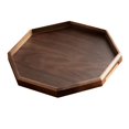 thumbnail image 2 of Bandeja de Servir para Café Plato de Aperitivos Bandeja Otomana de Madera con Forma Octagonal Única Y Superficie Pulida Adecuado para de Café, 2 of 9