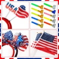 thumbnail image 3 of 2026 Soccer Cup Party Supplies USA Patriotic Cheering Kit, USA Flags Headband Whistle Paper Glasses Tattoos Football Fan Noisemakers Soccer Party Favor, 3 of 7