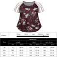 thumbnail image 4 of CHUANK Raglan T Shirts Short Sleeve Basic Tunic Blouse Summer Floral Tops for Plus Size Women, 4 of 8