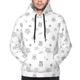 thumbnail image 2 of Bingfone Hand Drawn Turtle Men's Drawstring Hoodie Long Sleeve Pocket Sweatshirts-Large, 2 of 6