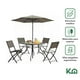 thumbnail image 2 of Juego De Jardin 6 Piezas Sillas Exterior Mesa Con Sombrilla gris oscuro, 2 of 8