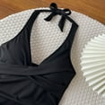 thumbnail image 5 of Antqov One Piece Swimsuit Women, Fashion V Neck Straps Spaghetti Backless Bathing Suit Tummy Control, Summer Lightweight Comfy Vacation Sports Swimwear, 5 of 9