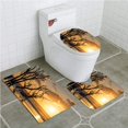 thumbnail image 1 of ABPHQTO Driftwood Sea Theme Sunrise en la playa Árboles sin hojas y cielo nublado Juego de alfombras de baño de 3 piezas Alfombra de baño Alfombra de contorno y tapa de inodoro ABPHQTO Cont-CHAPPLE-30374, 1 of 2