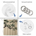thumbnail image 4 of Teal Pine Tree Shower Curtain, Waterproof Shower Curtains for Bathroom, Farmhouse Botanical Country Rustic Washable Fabric Bathtub Curtain Set Bath Decor with 12 Hooks Long 72"x84", 4 of 8