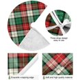 thumbnail image 2 of FMSHPON Green Red Bias Christmas Plaid Xmas Christmas Tree Skirt Stand Mat for Holiday Party Decoration Indoor Outdoor 48 inches, 2 of 6