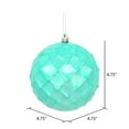 thumbnail image 2 of Vickerman 4.75" Teal Shiny Diamond Bauble Christmas Ornament, Set of 4, 2 of 4