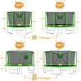 thumbnail image 2 of KOFUN 1400LBS 14FT Trampoline for Kids and Adults Outdoor Backyard Trampoline with Safety Enclosure Net, Removable Basketball Hoop, Ladder, A Ball, Green, 2 of 7