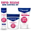 ($21 value!) Clearasil Rapid Rescue Acne Control Kit containing Deep Treatment Cleansing Pads, Deep Treatment Scrub and Spot Treatment Cream
