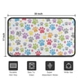 thumbnail image 5 of White Dog Paw Footprint Door Rugs,Washable Non Slip Door Mats Indoor,Decorative Door Mats,Entry Mat Indoor for Entrance,Bedroom,Kitchen,Bathroom,30"x17", 5 of 6