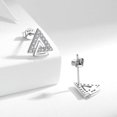 thumbnail image 2 of Pendientes Geométricos De Circón Triangular De Plata S925 Pendientes Sil, 2 of 4