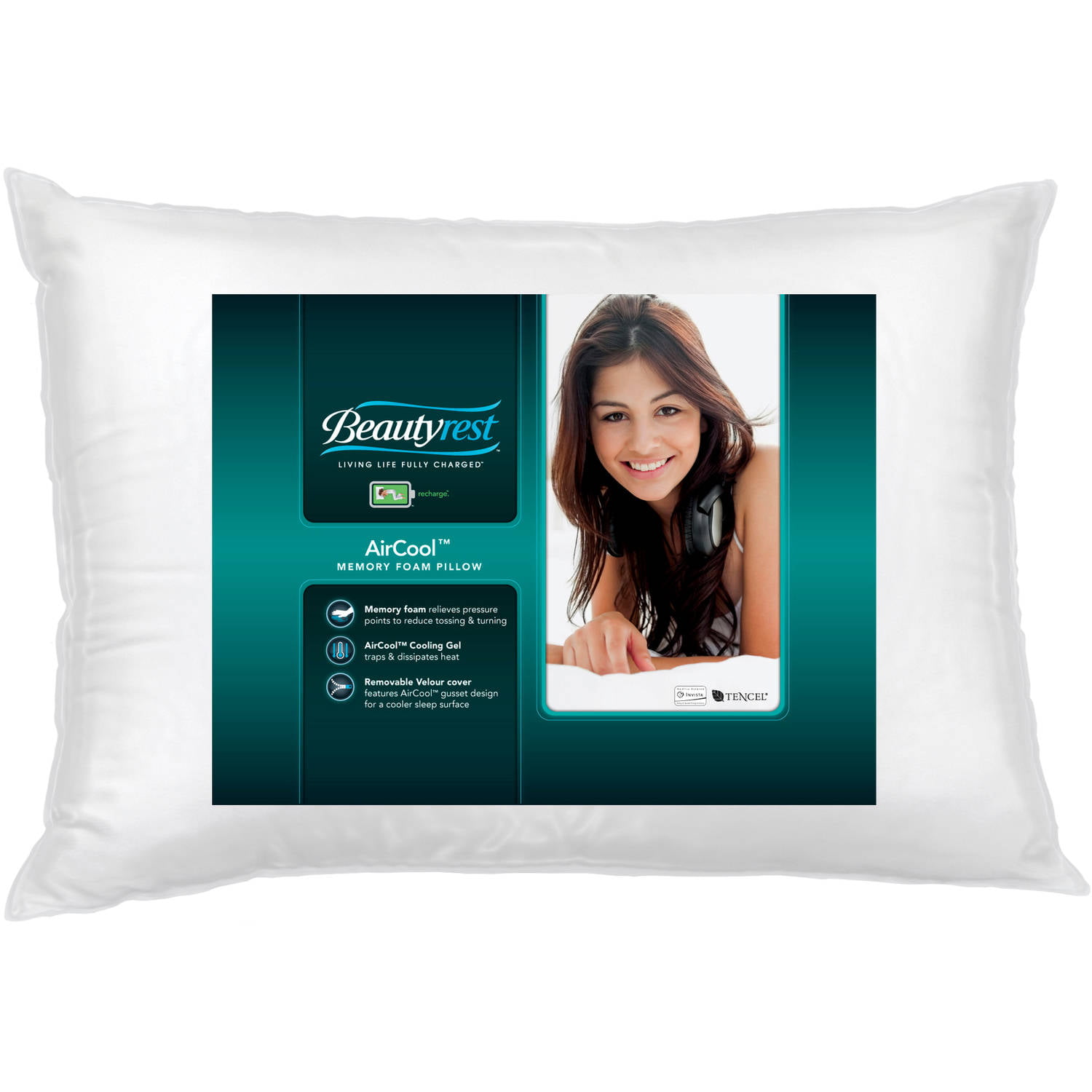 Beautyrest Air Cool Gel Pillow with Removable Cover | eBay