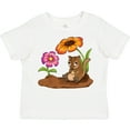 thumbnail image 3 of Inktastic Cute Chipmunk on Lunch Break with Flowers Boys or Girls Toddler T-Shirt, 3 of 5