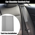 thumbnail image 2 of Motoforti 2 Pcs Flannel Car Shoulder Seatbelt Pad Covers Universal Gray 26x7cm, 2 of 7