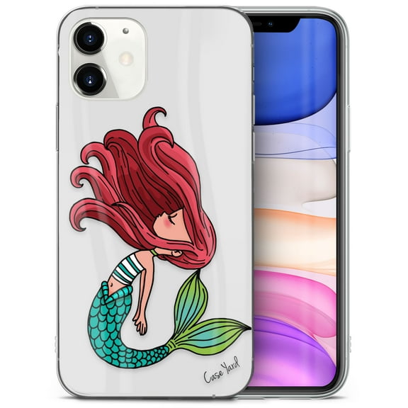 Case Yard iPhone-12-Mini Case Clear Soft & Flexible TPU Ultra Low Profile Slim Fit Thin Shockproof Transparent Bumper Protective Cover Drop Protective Cell Phone Cases (Princess of the Sea)