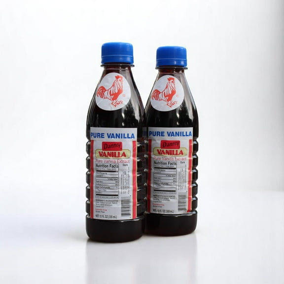 Danncy Vanilla Dark 12 VTF5 fl oz (355 mL) 2 Pack - Authentic Mexican Vanilla Flavor