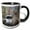 Black/White, variant on 3drose, Heaven on Earth Can Be Found in the Tennessee Mountains Inside This Rural Cabin in the Snow, 11oz Two-tone Green Mug