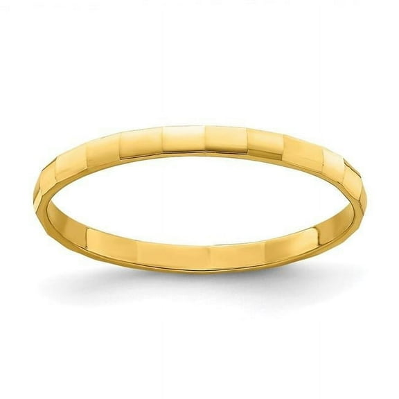 Primal Gold 10 Karat Yellow Gold Bamboo Texture Toe Ring