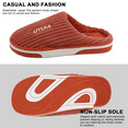 thumbnail image 5 of Fuzzy Slippers for Women Men Memory Foam Winter House Shoes, Tekcoo Slip-On Indoor Comfy Women's Slippers with Non-Slip Sole (Orange, Size 6-6.5), 5 of 11