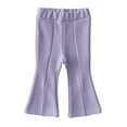 thumbnail image 3 of Zecgelong Girls Flared Pants With Front Slit High Waist Soft Stretch Denim Trousers For Teen Casual Girls -Lined Joggers For Winter Size 8-12 Months, 3 of 4