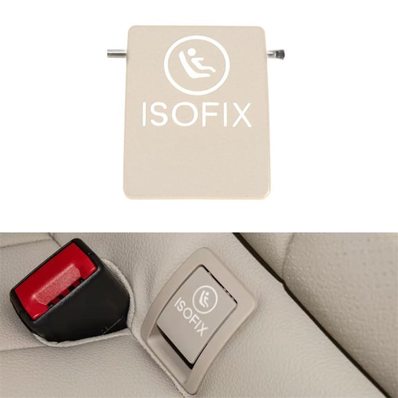 Furulu Beige Child Seat Hook Anchor Isofix Cover Cap For Mercedes-Benz Glc 2016-2021