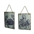 thumbnail image 1 of Ensemble de Décorations Murales en Métal Galvanisé Texture Côtelée Pieuvre et Crabe, 1 of 3