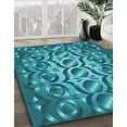 thumbnail image 3 of Ahgly Company Machine Washable Indoor Rectangle Transitional Teal Green Area Rugs, 2' x 3', 3 of 7