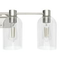 thumbnail image 4 of Hunter - Lochemeade 4-light Brushed Nickel, Medium Size Vanity Light, Dimmable, for Bedrooms, Dining, Living Rooms - 19710, 4 of 8