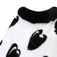 thumbnail image 3 of UTSJKR Women's Heart Print Furry Poncho Shawl, Winter Warm Faux Fur Trim Cape Cloak, Soft Plush Outer Layer for Casual Daily and Holiday Styling White, 3 of 4