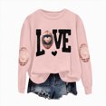 thumbnail image 3 of Towmus Womens Fall Winter Sweatshirt Shirts Graphic Sweatshirts Casual Long Sleeve Round Neck Sweatshirts Letter Printed Loose Top ffor Women Loose Fit, 3 of 6