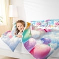 thumbnail image 4 of Castle Fairy Kawaii Bow Cat Girl Twin Comforter Sets,Happy Easter Eggs Bedding Set, 4 of 8