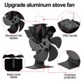 thumbnail image 3 of Keylever Wood Stove Fan Heat Powered, 6 Blades Non Electric Fuel Saving Fireplace Fan for Wood Burning Stove/Pellet/Log Burner with Thermometer, 3 of 9
